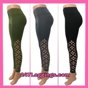 Laser Cutout Gym leggings
